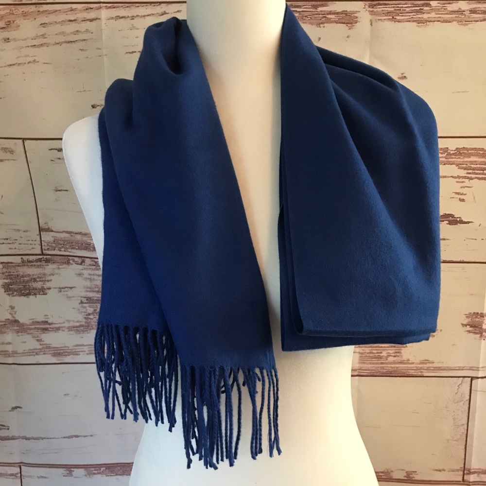 Deep Blue Blanket Scarf